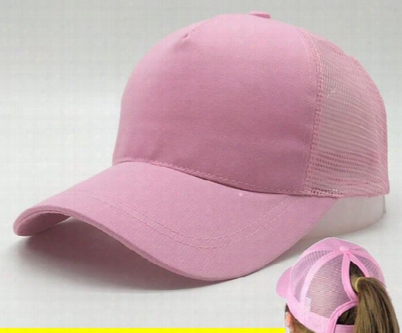 Sun Hat Has An Extra Hole For The Pony Tail Woman Baseball Caps Women Ponytail Hip Hop Hat Breathable Summer Mesh Cap Polo Visor Cap
