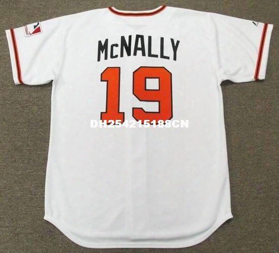 Throwback #19 Dave Mcnally Baltimore Orioles 1969 Retro Jerseys Home Embroidery Men&#039;s Baseball Jersey