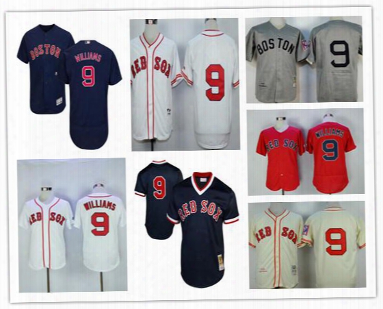 1990 Boston Red Sox Vintage 9 Ted Williams Jerseys Baseball Authentic Cooperstown Collection Yankees Ted Williams Sports Jersey Stitched