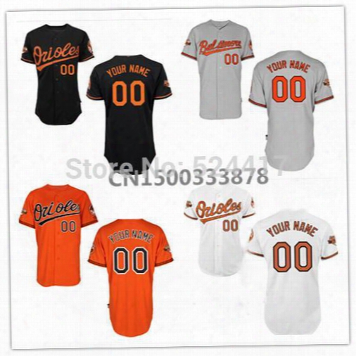 2016 New Free Shipp Baltimore Orioles Orange/black/white /grey Blank Customized Men&#039;s Stitched Baseball Jersey With Your Name And Numbe