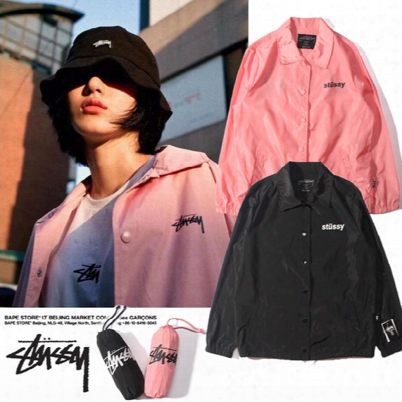 2016ss Men Pink Thin Jacket Fashion Long Sleeve Baseball Man Bomber Jackets Casual Kanye West Palace Outerwear For Women