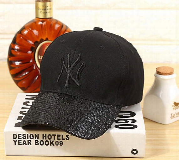 2017 New Style Ny Sequin Baseball Cap Hip Hop Peaked Cap Fashion Snapbacks Hot Selling Free Shipping
