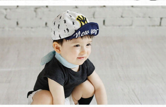 6-18m Baby Boys Embroiery Letters Ny Caps Kids Summer Baseball Caps Kids Boy Sun Hat Toddler Boys Hat Infant Hats