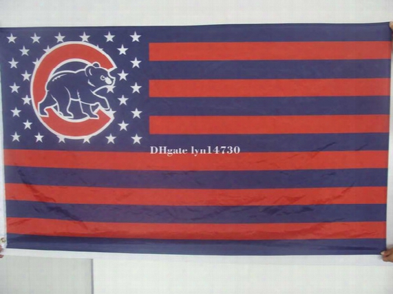 Cubs Flag Baseball 150x90cm 3ftx5ft Banner 100d High-quality Polyester Flag