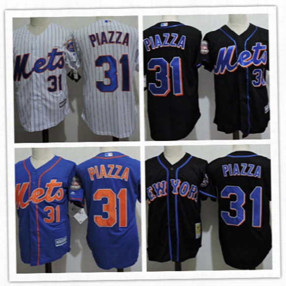 Mens Cheap New York Mets 31 Mike Piazza Throwback Cooperstown Jersey Mike Piazza Mets 2016 Hof Patch Cool Base Baseball Jersey S-3xl