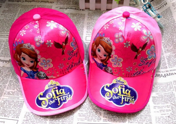 Sophia The First Children Accessories 2017 New Style Girls Baseball Caps Princess Sophia Printting Sun Hats Kids Lovely Cartoon Caps