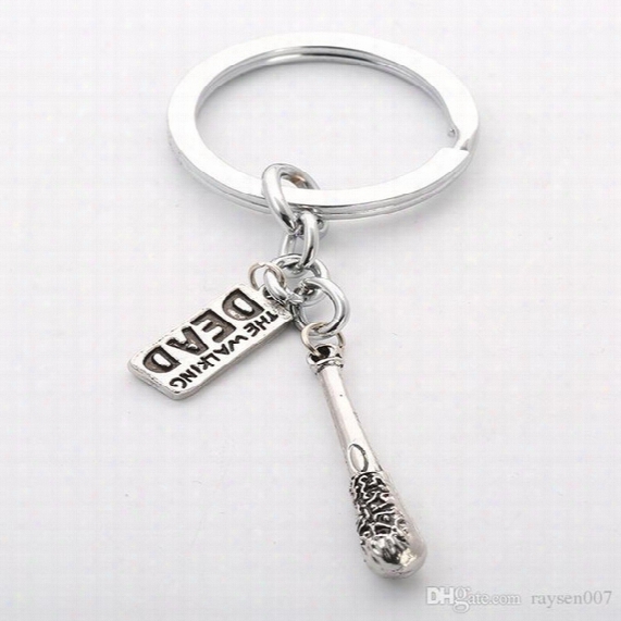 The Walking Dead Movie Negan&#039;s Lucille Baseball Bonzi Key Chains Fashion Accessory Key Holder Rings Lucille Metal Keychains