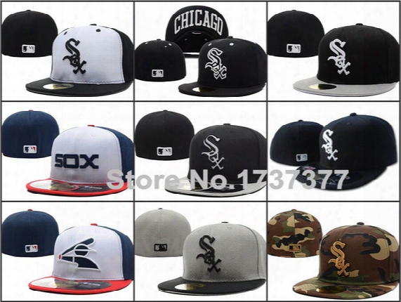 Wholesale-top Quality Chicago White Sox Old Style Design Baseball Fitted Hats Cheap Wholesale Price Sport Brand Flat Brim Closed Caps
