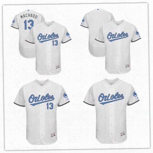 2017 Baltimore Orioles Manny Machado Majestic White Father&#039;s Day Flex Base Team Jersey Can Customed An Y Name Any Number