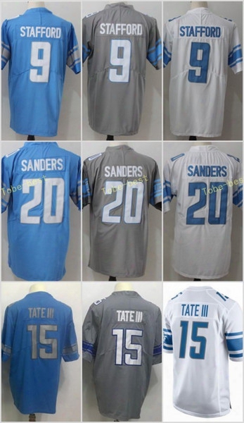 2017 New Color Rush 9 Stafford 15 Tate Iii 20 Sanders Jersey Men Women Youth Kids Jerseys Team Blue White Gray Eljte Limited 100% Stitched