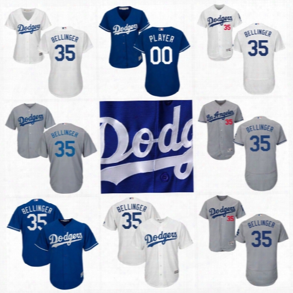 #35 Cody Bellinger Men&#039;s 2017 Los Angeles Dodgers Women&#039;s Flex Base Cool Base Custom Baseball Jerseys All Stiched Free Shipping