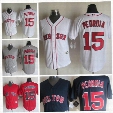 2016 Boston Red Sox 15 Dustin Pedroia Jersey White Red Gray Blue Stitched Jerseys Flexbase Dustin Pedroia Jersey Fast Shipping