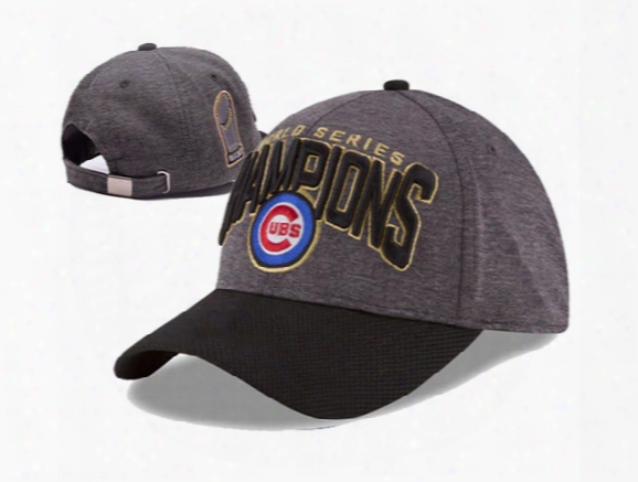 Cubs Champion World Series Adjustable Hat Snapbacks New Style Straped Caps Cheap Snap Back Hats Champion Baseball Hats Grey Blue Available