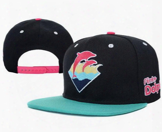 Free Shipping Pink Dolphin Leopard Snapback Hats Casquettes Baseball Caps Hats Bone Aba Reta Hip Hop Cap Bones Snapback Hats