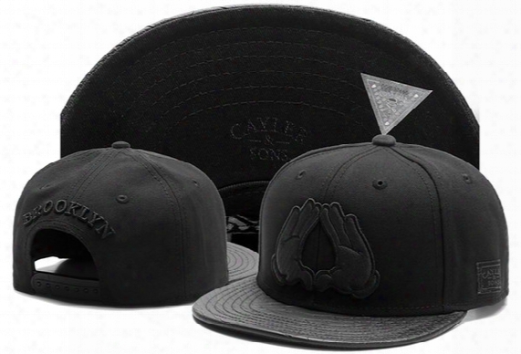 Full Black Cayler Sons Baseball Snapback Hats Brooklyn Rolling Hands Men Hip Hop Gorras Bones Streetwear Cap