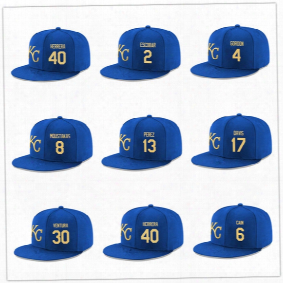 Men&#039;s Royals Gold Letter Adjustable Snapback Lorenzo Cain Classic Baseball Caps 35eric Hosmer Sports Caps Adult&#039;s  Climing Summer Mix Order