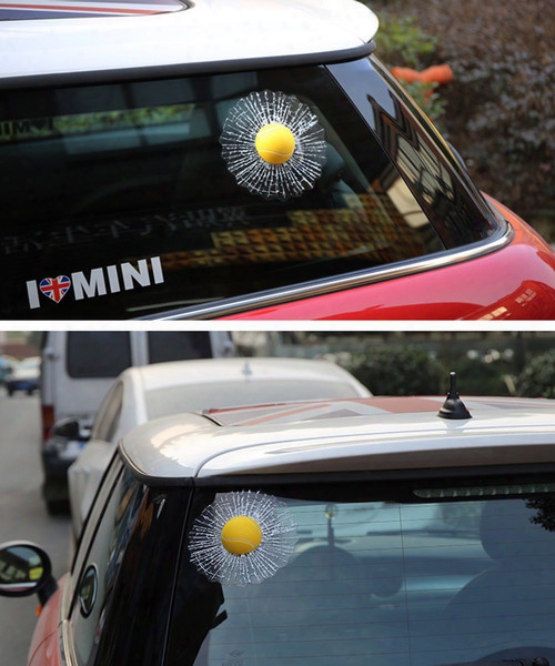 Wholesale 5 Pics Car Automotive Accessories 3d Stereo Personality Funny Creative Rear Windshield Stickers Baseball Tennis