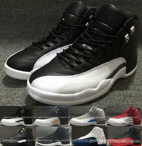 2016 New Men Women Air Retro 12 Xii Shoes Mens Basketball Shoes Sneakers Retros 12s Cheap Basket Ball Ovo White Gym Red Sports Running Shoes