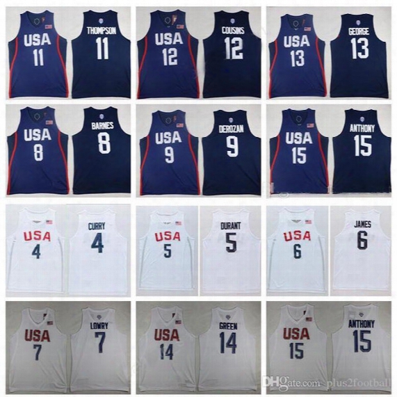 2016 Usa Basketball Jerseys Twelve Team Men 9 Demar Derozan 12 Demarcus Cousins 6 Lebron James 5 Kevin Durant 2 Kawhi Leonard 7 Kyle Lowry