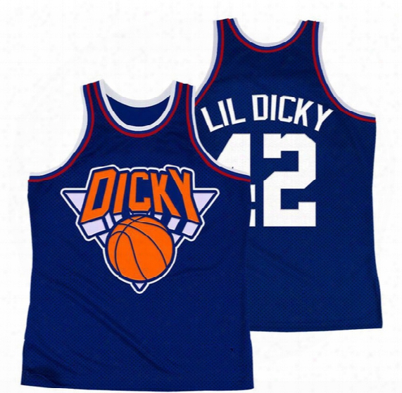Apple Jersey 42 Lil Dicky Blue Jersey Free Shipping Embroidery Jersey