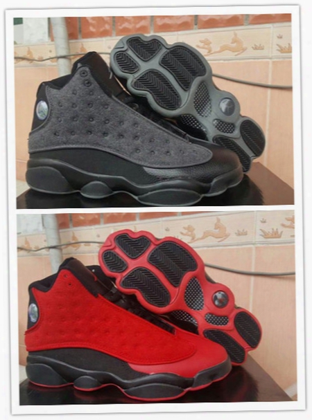 Brand Retro 13 Wool Black And Red Mens Basketball Shoes Online Wholesale Xiii 13s Boy Sneakerst Op Quality Fa Shion