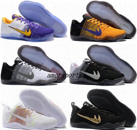 Hot Mens Kobe 11 Basketball Shoes Sneakers Man Sports Bryant Kobes Ix Elite Low Sports Kb 11s Ep Trainer Kobe11 Basket Ball Shoes Size7-12