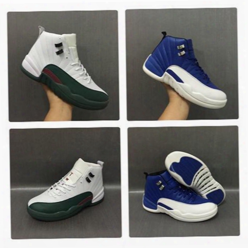 New Mens Air Retro 12 Basketball Shoes For Men Sport Sneakers Taxi Flu Game Master Gs 12s Xii White Green Black Blue Us8-us13