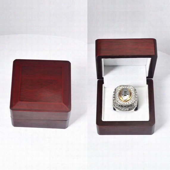 Who Can Beat Our Rings Box, High Quality Super Bowl And Basketball World Championship Ring Boxes - 6.6*6.6*4.5cm - Red Retro Style