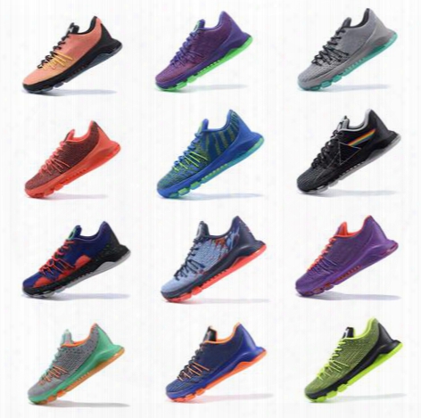 Wholesale-14 Colours New Arrive Kevin 8 Basketball Shoes Kd Mvp Home Kevin 8 Viii Mens Basketball Shoes Kd 8 Trainer