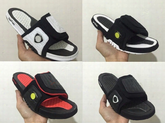 Wholesale Hydro Xiii Retro 14 Slippers Sandy Beach Black White Sports Men Basketball Shoes Casual Sneakers High Quality Shoes Size 7-13