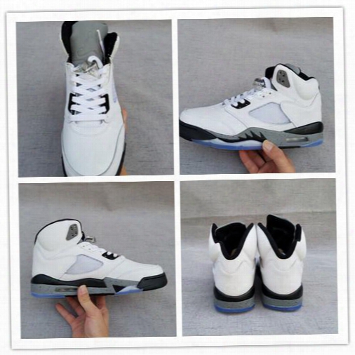 Wholesale Retro 5 White Cement High Quality 5 Mens Basketball Shoes Sports Shoes Retro 5 Premium Free Shipping Eur Size 40-47