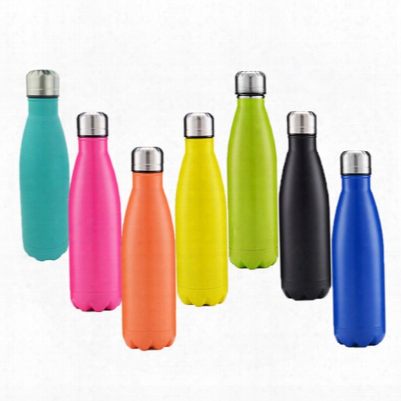 17oz 500ml Cola Shaped Bottle Insulated Double Wall Vacuum High-luminance Water Bottle Creative Thermos Bottle Coke Cup