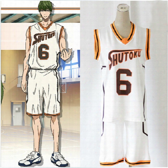 2 Styles Anime Kuroko No Basuke Shutoku No. 6 10 Midorima Shintaro Basketball Jersey Cosplay Costume Unisex Sports Wear Uniform Emboitement