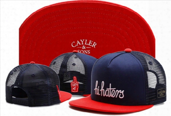 Cheap Cayler & Sons Snapback Hats Hi Haters Mesh Back, Hot Men & Women Skateboard Adjustable Bakserball Caps ,embroidery Fitted Flat.