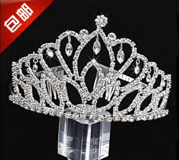 Crown Princess Crystal Crown Wedding Bridal Tiaras Party Hair Accessories In Stock 2016 Discount Style Chhildren&#039;s Day