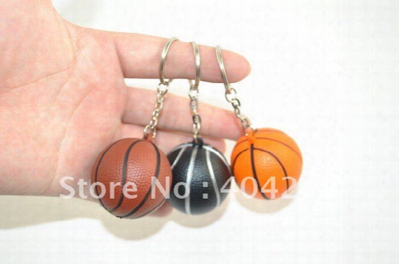 Free Shipping,basketball Shape Soft Plastic Keychain,soft Basketball Keychain,diameter:3.5cm,1.38inch