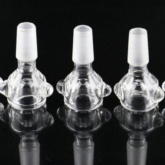 G.o.g Bowl 18.8 Heady Male Bowl New Design Clear Glass Two Glass Beads Bowl 18mm Joint Bong Bubbler