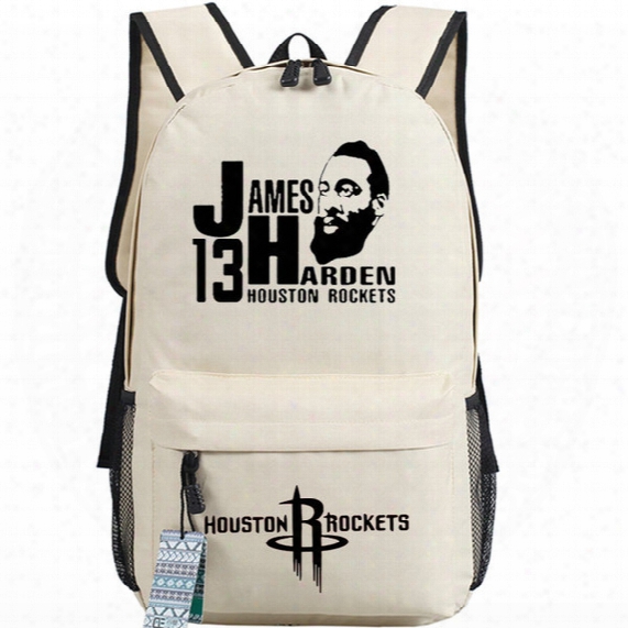 James Harden Backpack Mustache Star School Bag Best Player Daypaxk Basketball Schoolbag Outdoor Rucksack Sport Day Pack
