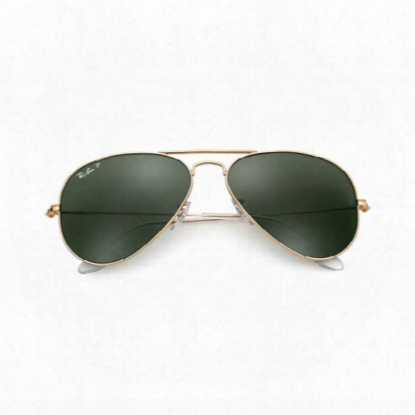 Aviator Classic Sunglasses - Green Polarized Lens