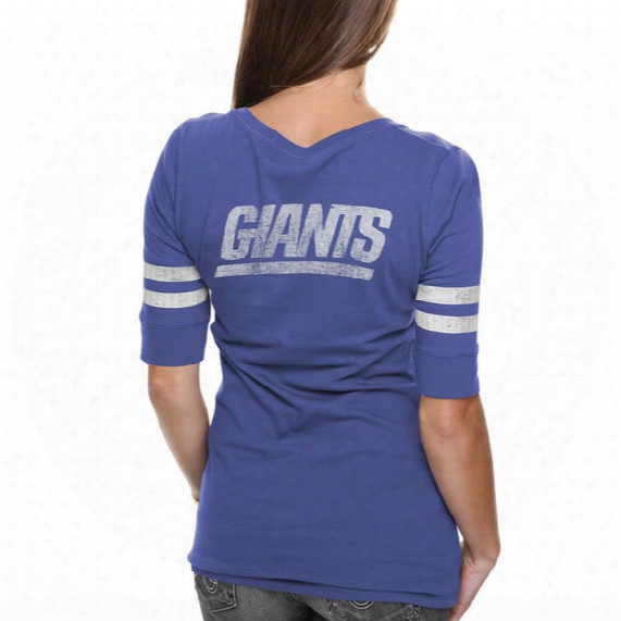 New York Giants Flanker Backer Stripe Tee - Womens