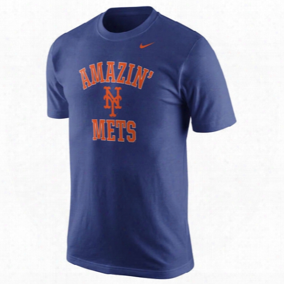 Mlb New York Mets Amazin' Local Phrase T-shirt - Mens