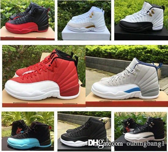 100% Retro Mj 12 Men Basketball Shoes Online Cheap Sale Real Best Quality Authentic Sneaker Us Size 8-13 With Box Free Shipping