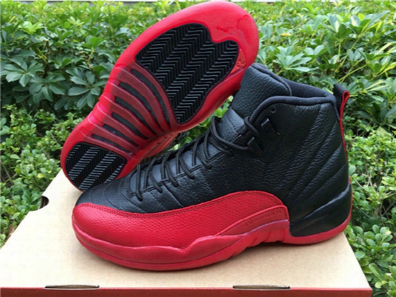2016 Retro 12 Flu Game Red Black Men Retro Basketball Shoes Sports Boots Hot Sale Free Shipping Discount Shoes Size Eur 41-47