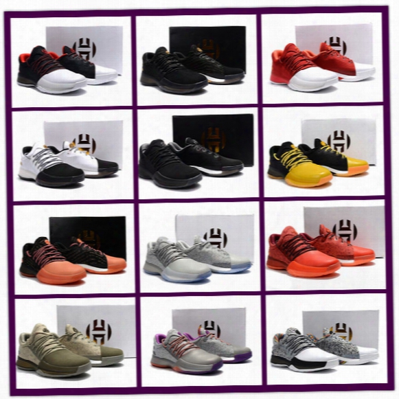 2017 Hot Harden Vol. 1 Men Basketball Shoes Black White Red Wholesale Fashion Harden Shoes Sneakers Size Us 7-12