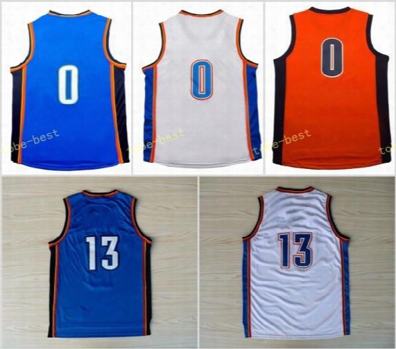New 2017 Traded 13 Paul George Jersey Men Blue White Orange Ucla Bruins College Basketball 0 Russell Westbrook Jerseys Stitched Top Quality