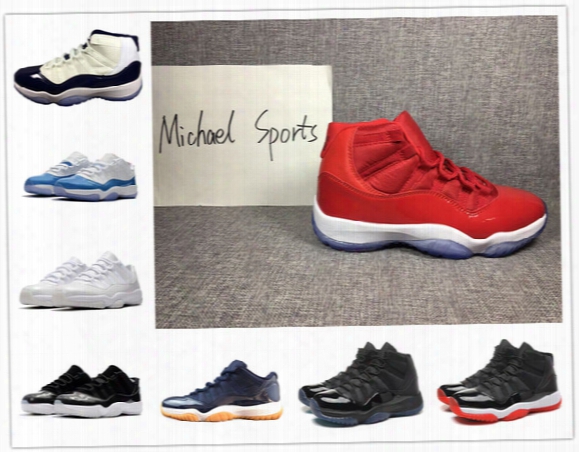 Retro 11 Midnight Navy All Red Concord Space Jam 11s Basketball Shoes Low Barons Sneakers Bred Legend Gamma Blue Sports Shoes Men Women