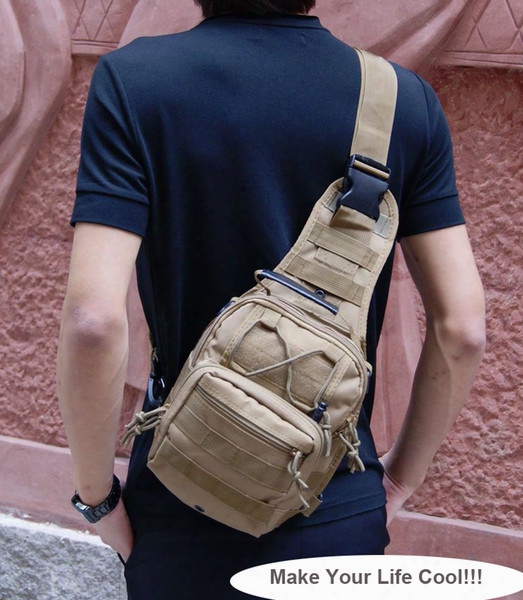 Updated Waterproof Camping Shoulder Bag Hiking Trekking Chest Bag Durable Outdoor Shoulder Pack Tactical Multi Pockets Messenger Bag