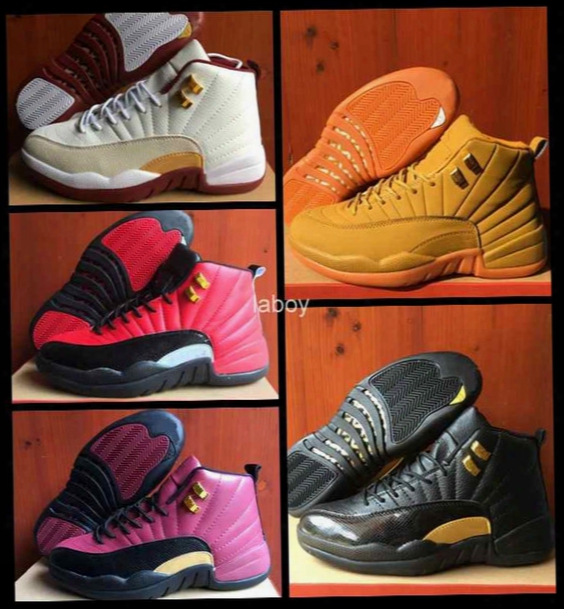 2017 New Air Retro 12 Xii Men Basketball Shoes Yellow Black Red Purple Mens Sneakers Retros 12s Basket Ball Trainers Sports Shoes 8-13