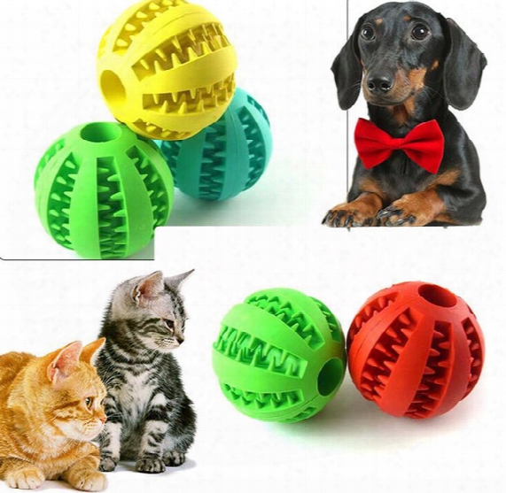 Dog Toys Chews Ball Dog Tooth Cleaning Balls Bite Resistant Rubber Watermelon Shape Pet Toys Cleaning Balls Food Chew Toy 5cm Kka1959