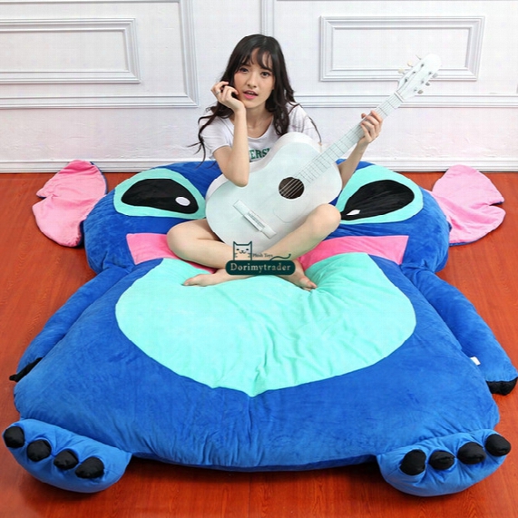 Dorimytrader Japan Anime Stitch Tatami Giant Soft Plush Thickened Beanbag Bed Carpet Mattress Bedding Pad Free Shipping Dy60840
